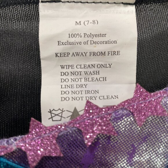 Girls Starry Witch Wizard Fairy Halloween Costume Dress Up Cosplay Size 7 8 - Picture 3 of 8